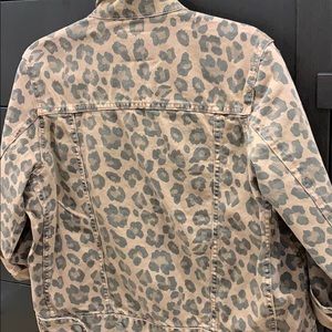 Blanknyc cheetah denim jacket